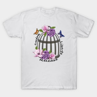 Floral Bird Cage T-Shirt